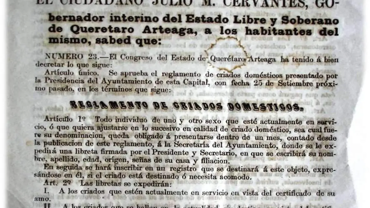 1. Reglamento para criados. 1871.